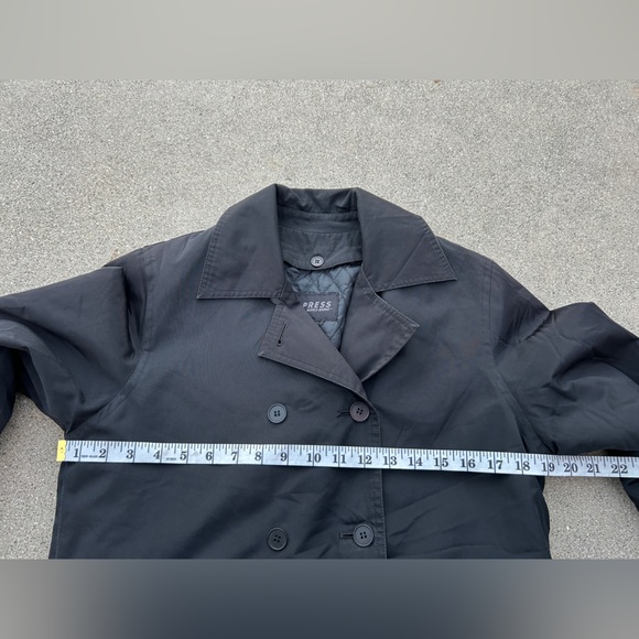 Express Black Double-Breasted Black Pea Coat Women Size XS - Picture 6 of 12